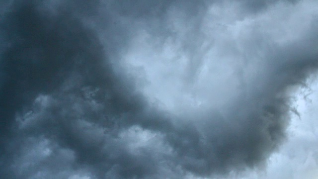 暴风雨期间天空乌云密布视频素材