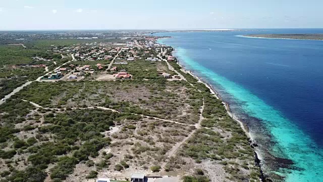 海滩海岸博内尔岛加勒比海视频视频素材