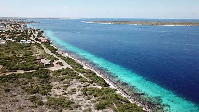 海滩海岸博内尔岛加勒比海视频视频素材