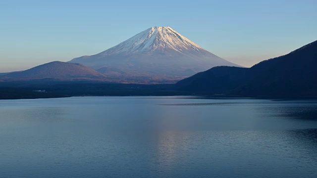 富士山上的元津湖视频素材