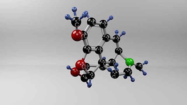 可待因分子。视频素材