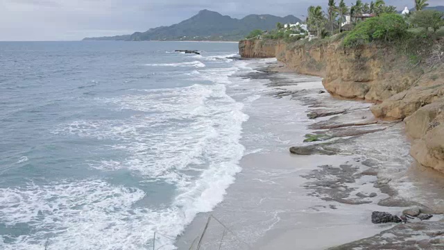 建立拍摄的墨西哥海滩和侧视图的海岸视频素材