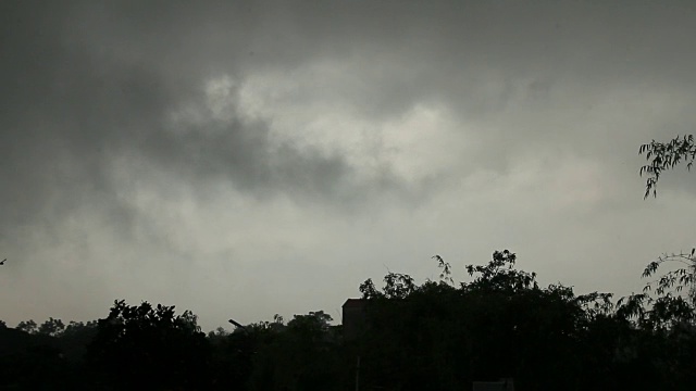 天空中有暴风雨视频素材