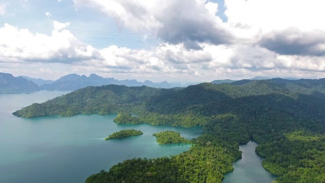 鸟瞰图的周澜湖，泰国视频素材