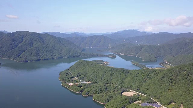 大视角的西洋江在仁根，韩国视频素材