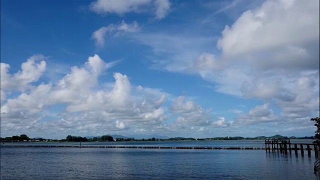 时间流逝，海天蓝云视频素材