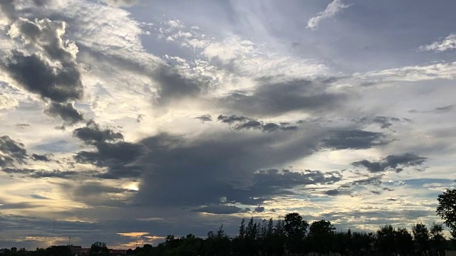 雨季的天空和云。视频素材