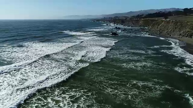 海岸，无人机视角视频素材