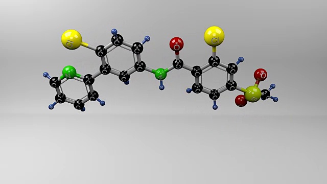 Vismodegib分子)。视频素材