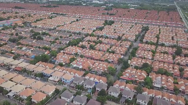 泰国曼谷私人住宅的鸟瞰图视频素材