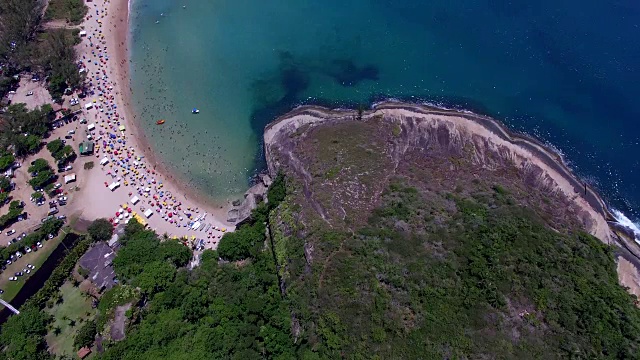 天堂海滩，美丽的海滩，世界各地美妙的海滩，格鲁马里海滩，巴西里约热内卢视频素材