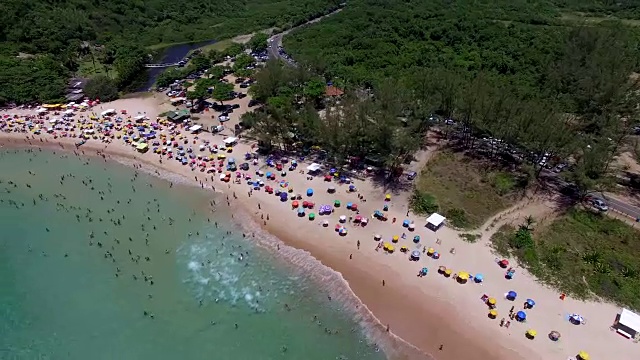 天堂海滩，美丽的海滩，世界各地美妙的海滩，格鲁马里海滩，巴西里约热内卢视频素材