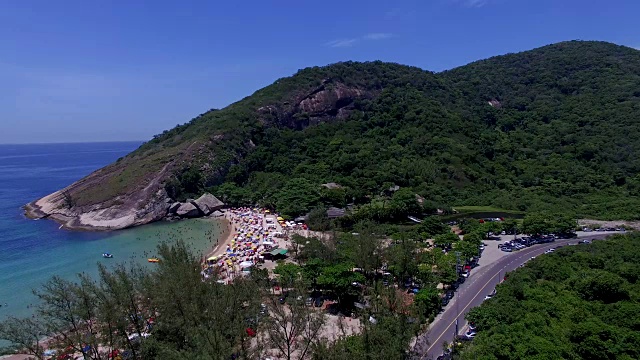 天堂海滩，美丽的海滩，世界各地美妙的海滩，格鲁马里海滩，巴西里约热内卢视频素材