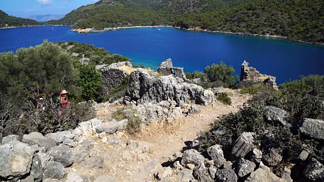 圣尼古拉斯岛。Oludeniz Fethiye,土耳其。视频素材