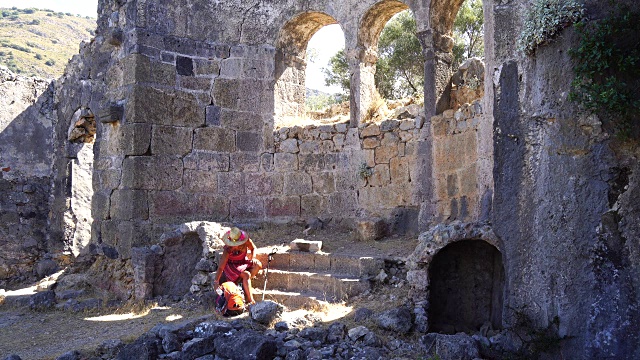 圣尼古拉斯岛。Oludeniz Fethiye,土耳其。视频素材