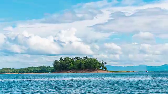 太湖热带风情岛，蓝天白云视频素材