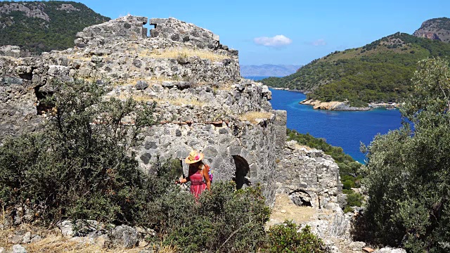 圣尼古拉斯岛。Oludeniz Fethiye,土耳其。视频素材