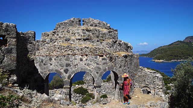 圣尼古拉斯岛。Oludeniz Fethiye,土耳其。视频素材