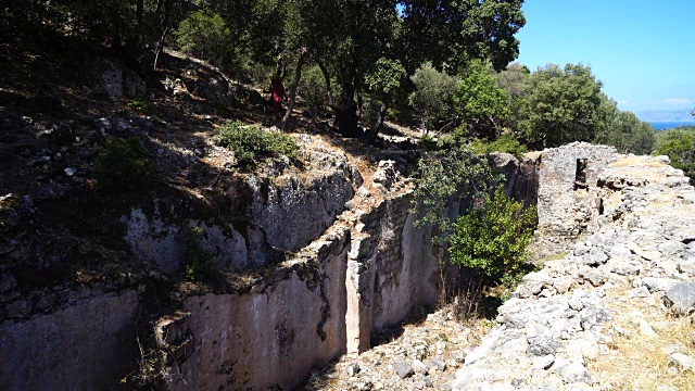 圣尼古拉斯岛。Oludeniz Fethiye,土耳其。视频素材