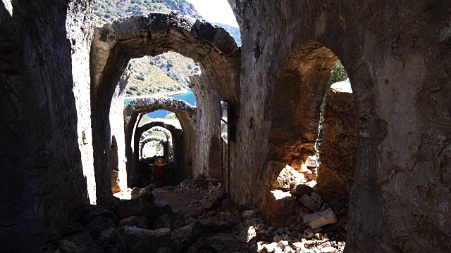 圣尼古拉斯岛。Oludeniz Fethiye,土耳其。视频素材