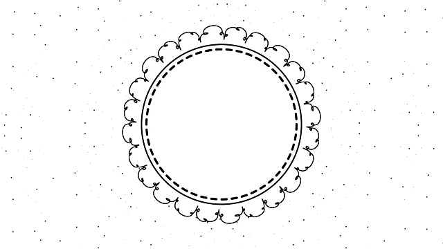 花框圆标签装饰视频素材