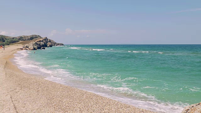 海岛上的沙滩，田园般的海景视频素材