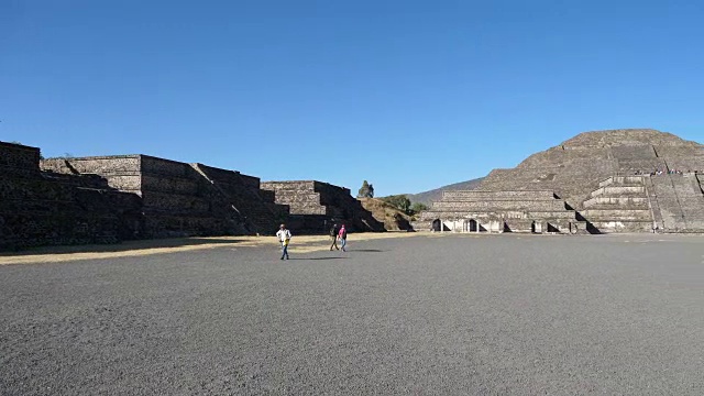 墨西哥山谷，特奥蒂瓦坎月亮广场，特奥蒂瓦坎考古遗址。视频素材