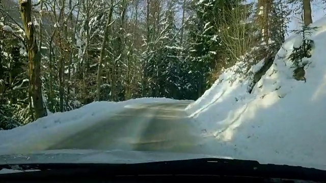 行驶在雪视频素材