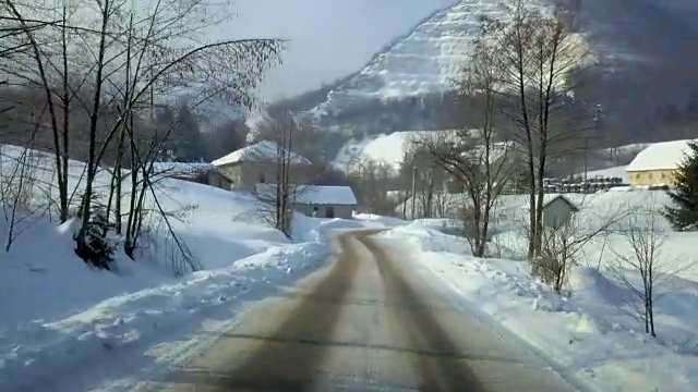 行驶在雪视频素材