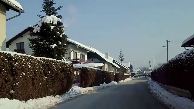 行驶在雪视频素材