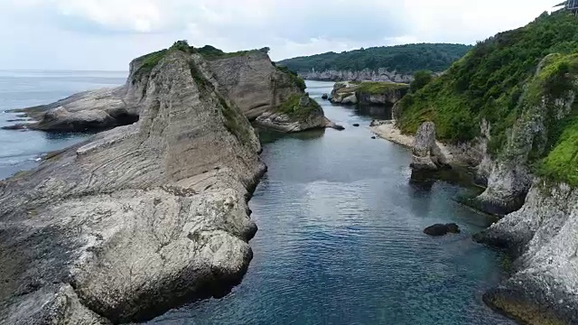 海湾游船-无人机视频素材