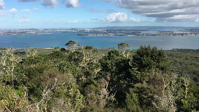 来自新西兰兰伊托岛的奥克兰城市天际线视频素材