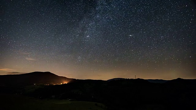 夜星与银河时光流逝视频素材