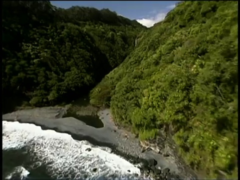 夏威夷毛伊岛海岸的跟踪镜头视频素材