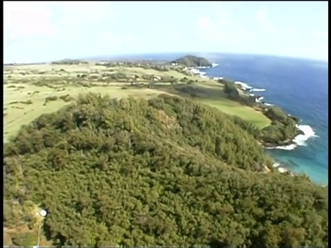 鸟瞰图哈纳海岸，毛伊岛，夏威夷视频素材