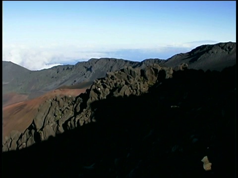 在夏威夷毛伊岛的哈雷阿卡拉火山上拍摄视频素材