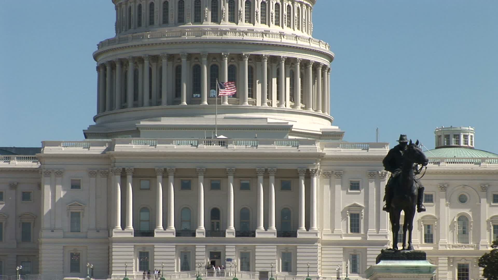 华盛顿:美国华盛顿特区的国会大厦视频素材