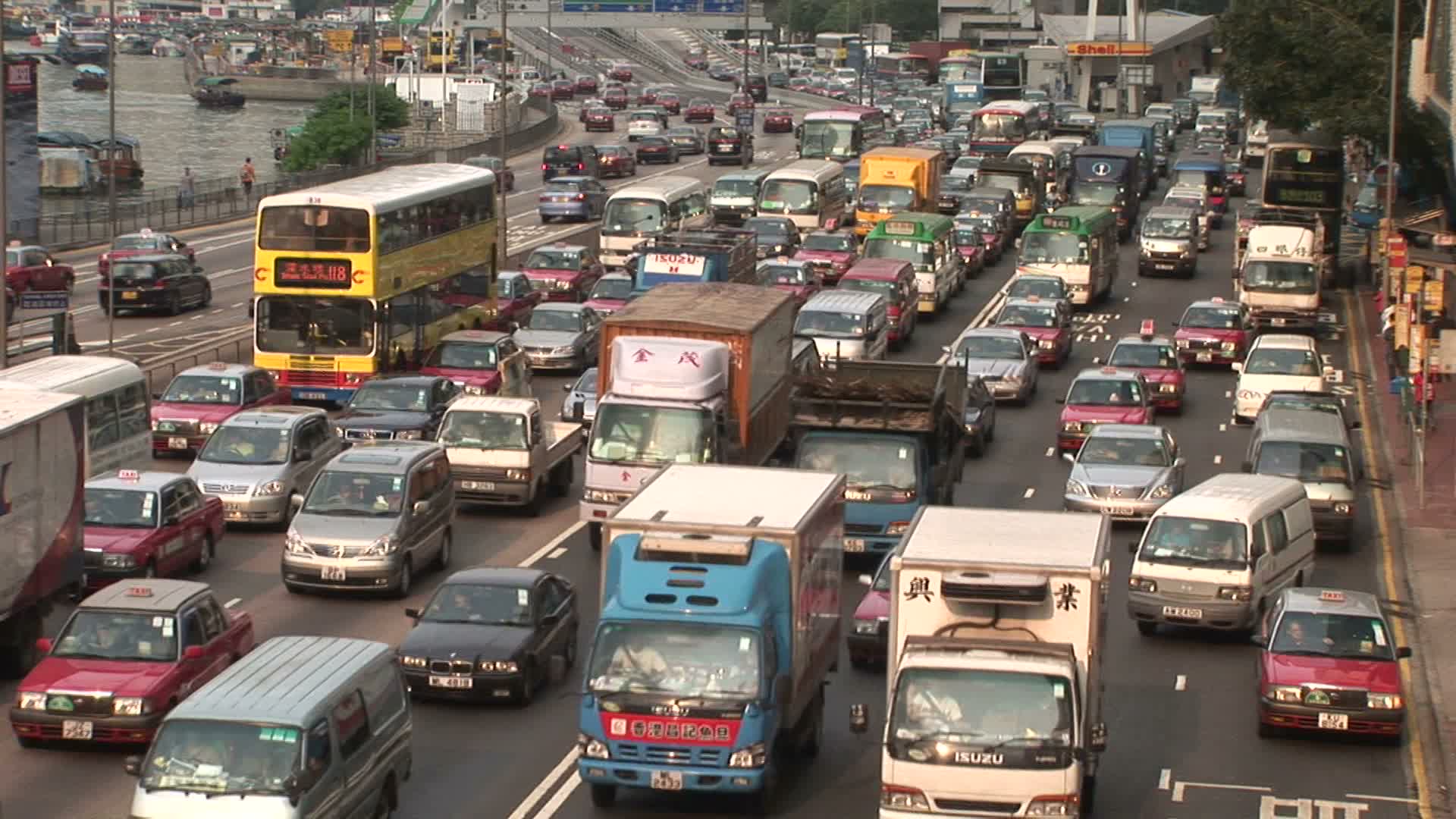 中国香港繁忙的城市街道视频素材