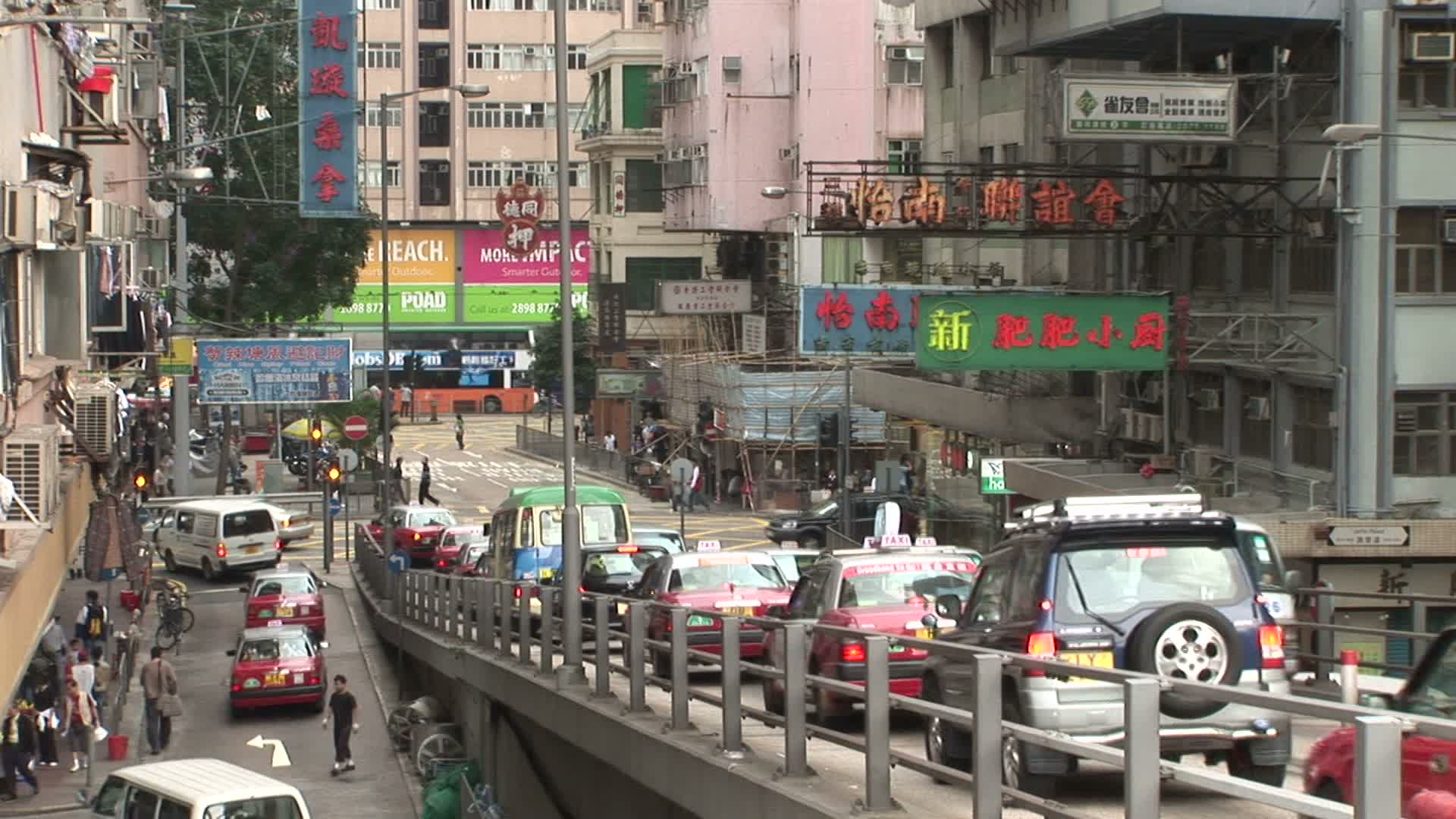 中国香港的城市街道视频素材