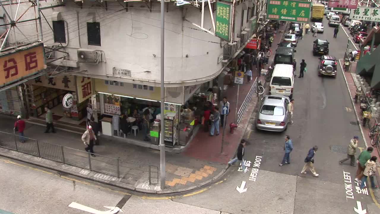 中国香港的城市街道视频素材