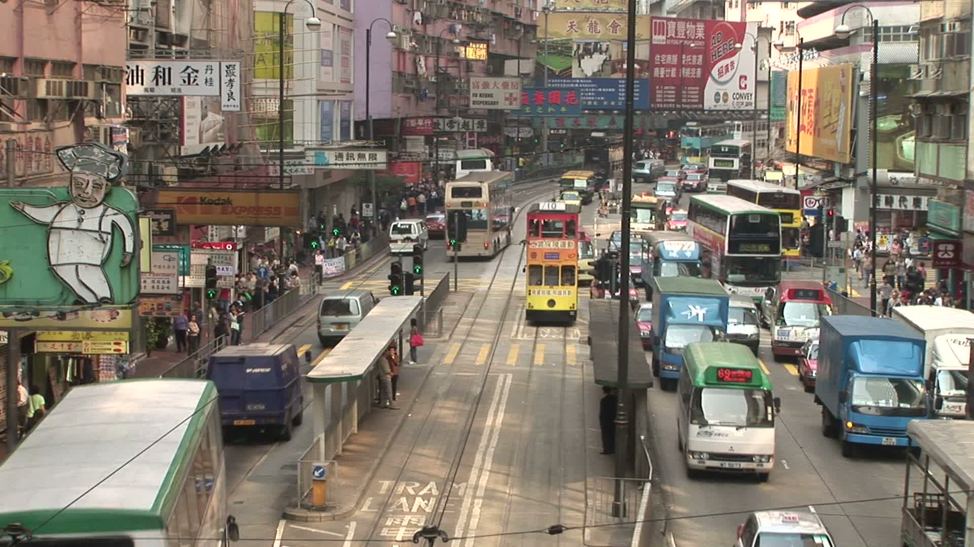 中国香港的城市交通视频素材