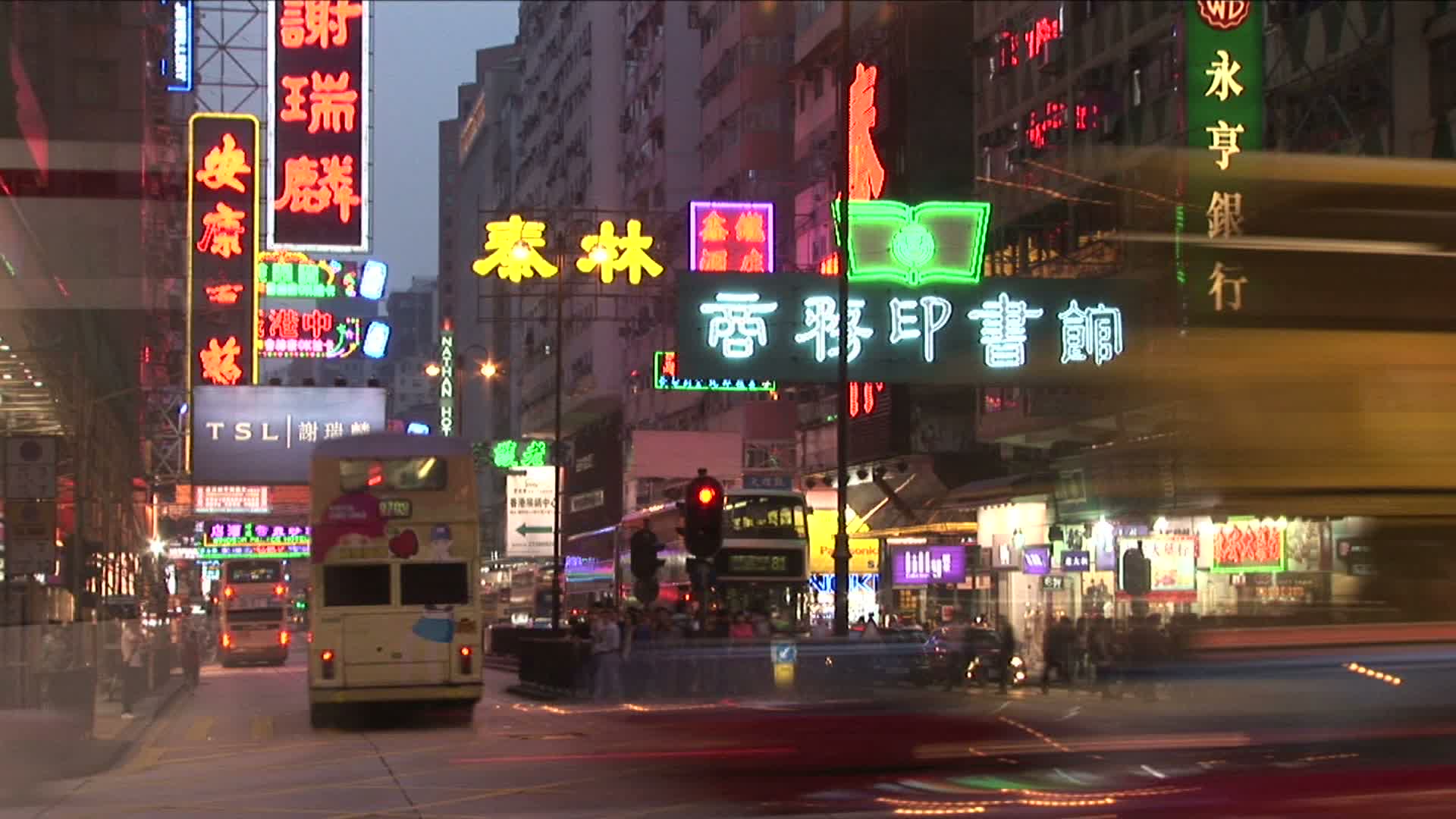 中国香港的夜景视频素材