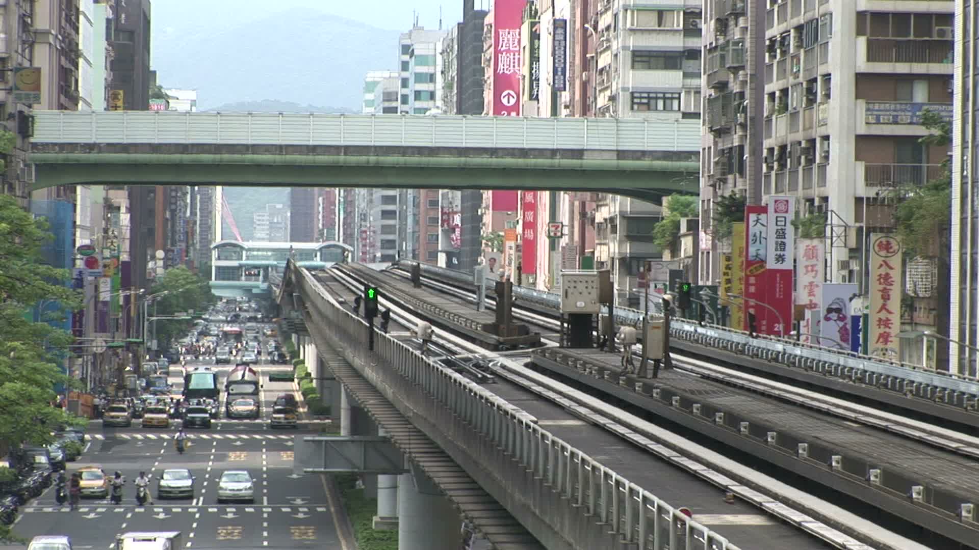 台湾台北地铁交通景观视频素材