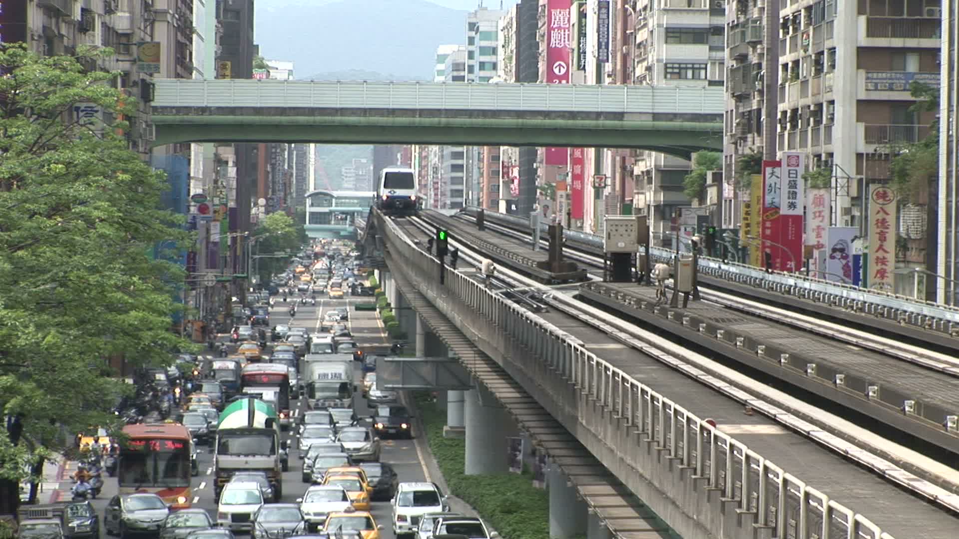 台湾台北市交通景观视频素材