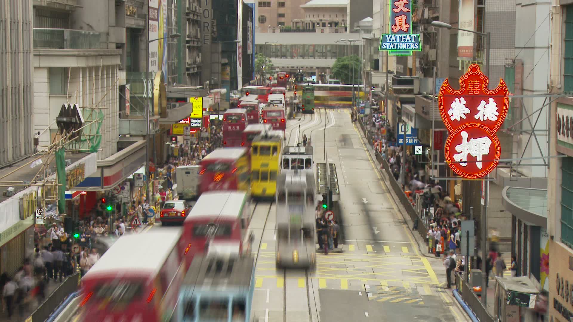 中国香港的城市交通景象视频素材