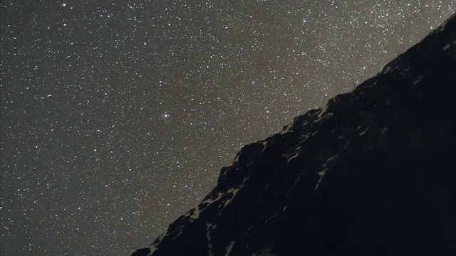 星夜与北极光效果黎明与旋转景观时间推移视频素材