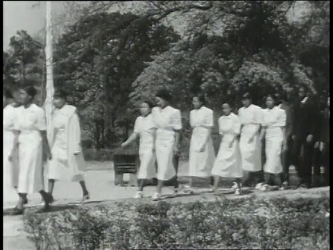 1939年蒙太奇学生校外/朗兹县，阿拉巴马州，美国视频素材