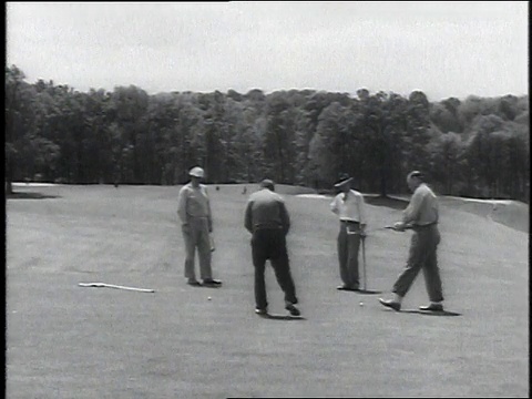 1946年，美国华盛顿特区的高尔夫球手视频素材