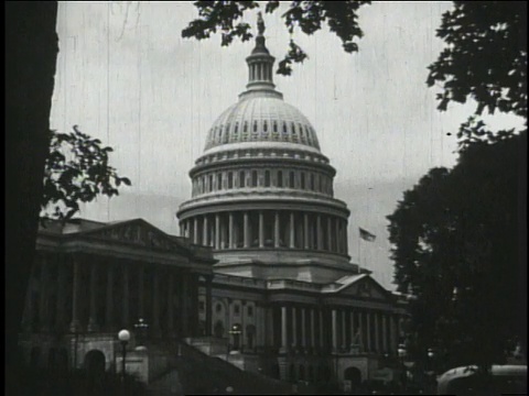 1940年美国国会大厦/华盛顿特区，美国视频素材