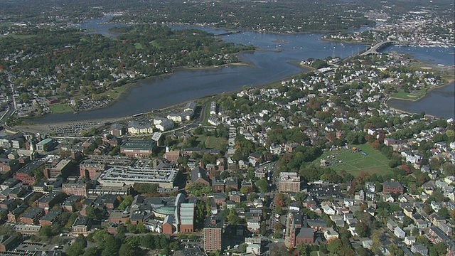 美国马萨诸塞州塞勒姆公共区(Salem Common)的历史街区视频素材